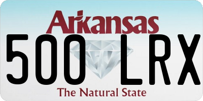 AR license plate 500LRX