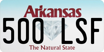 AR license plate 500LSF
