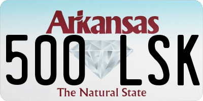 AR license plate 500LSK