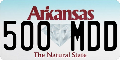 AR license plate 500MDD