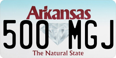 AR license plate 500MGJ