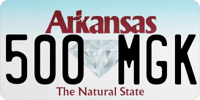 AR license plate 500MGK