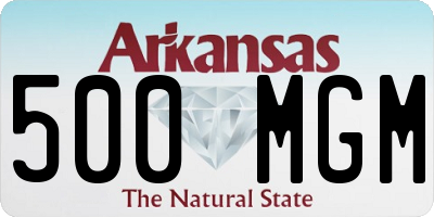 AR license plate 500MGM