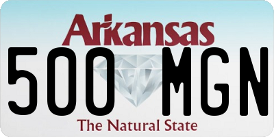 AR license plate 500MGN