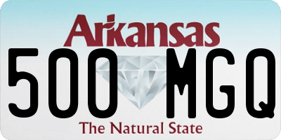AR license plate 500MGQ