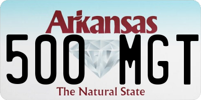 AR license plate 500MGT