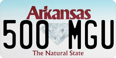 AR license plate 500MGU