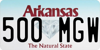 AR license plate 500MGW