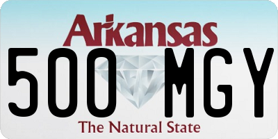 AR license plate 500MGY