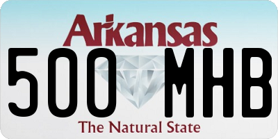 AR license plate 500MHB