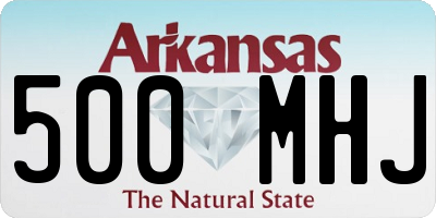 AR license plate 500MHJ