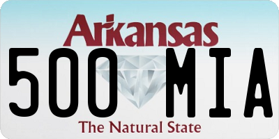AR license plate 500MIA