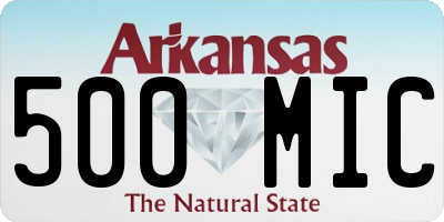 AR license plate 500MIC