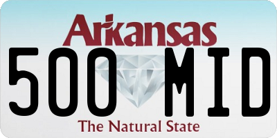 AR license plate 500MID