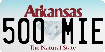 AR license plate 500MIE