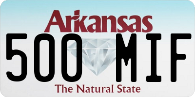 AR license plate 500MIF