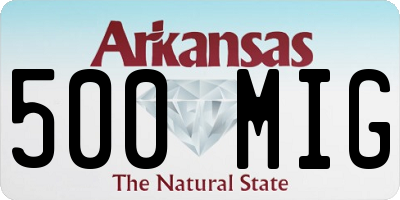 AR license plate 500MIG