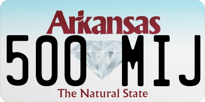 AR license plate 500MIJ