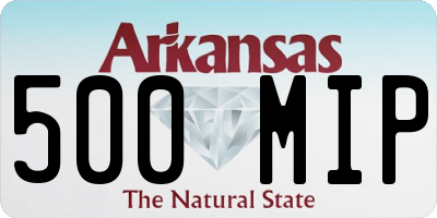 AR license plate 500MIP