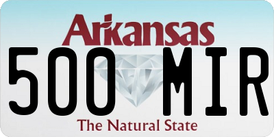 AR license plate 500MIR