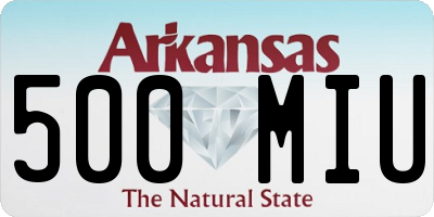 AR license plate 500MIU