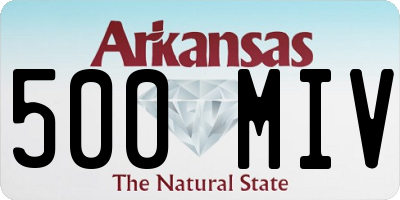 AR license plate 500MIV
