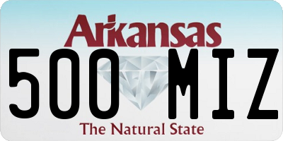 AR license plate 500MIZ