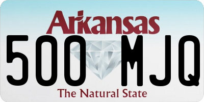 AR license plate 500MJQ