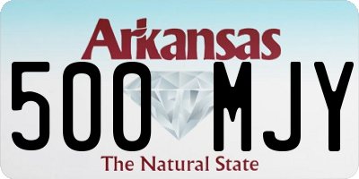 AR license plate 500MJY
