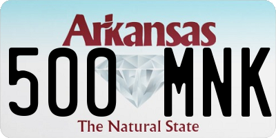 AR license plate 500MNK