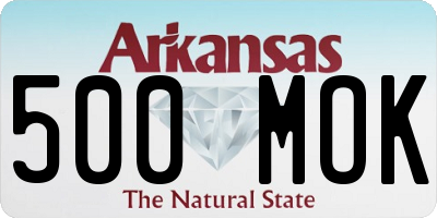 AR license plate 500MOK