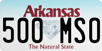AR license plate 500MSO