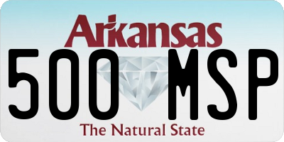 AR license plate 500MSP