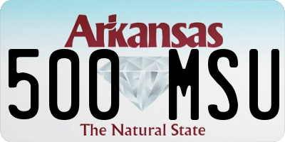 AR license plate 500MSU
