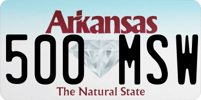 AR license plate 500MSW