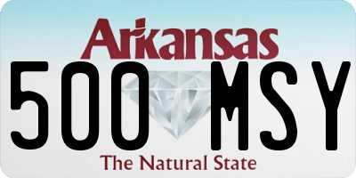 AR license plate 500MSY