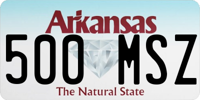 AR license plate 500MSZ