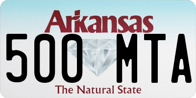 AR license plate 500MTA