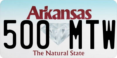 AR license plate 500MTW