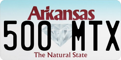 AR license plate 500MTX