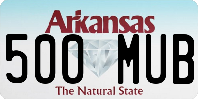 AR license plate 500MUB