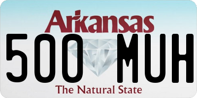 AR license plate 500MUH