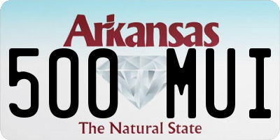 AR license plate 500MUI
