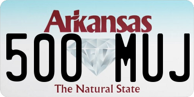 AR license plate 500MUJ