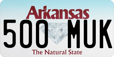 AR license plate 500MUK