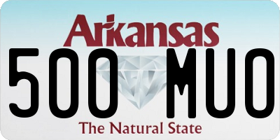 AR license plate 500MUO