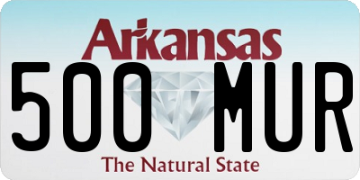 AR license plate 500MUR