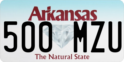 AR license plate 500MZU