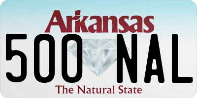 AR license plate 500NAL