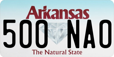 AR license plate 500NAO